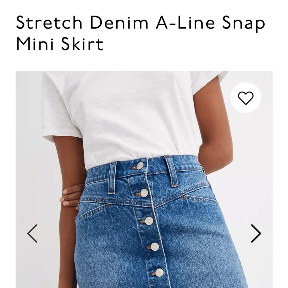 Madewell Stretch Denim A-line Skirt